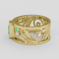 1.49 Ct. Emerald Ring, 18K Yellow Gold 4
