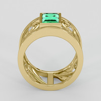 1.33 Ct. Emerald Ring, 18K Yellow Gold 3