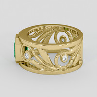 1.57 Ct. Emerald Ring, 18K Yellow Gold 4
