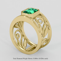 1.78 Ct. Emerald Ring, 18K Yellow Gold 2