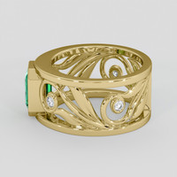 1.78 Ct. Emerald Ring, 18K Yellow Gold 4