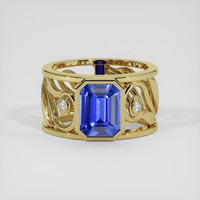 2.56 Ct. Blue Sapphire Ring, 18K Yellow Gold 1