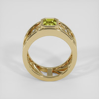 1.12 Ct. Greenish Yellow Sapphire Ring, 18K Yellow Gold 3
