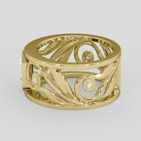 0.72 Ct. Green Sapphire Ring, 18K Yellow Gold 4