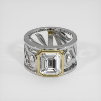 3.75 Ct. White Sapphire Ring, 14K Yellow & White 1