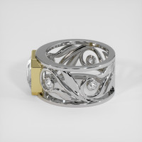 3.75 Ct. White Sapphire Ring, 18K Yellow & White 4