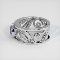 2.13 Ct. Bluish Purple Sapphire Ring, Platinum 950 4