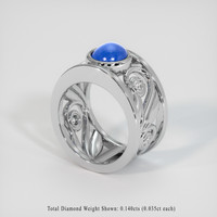 3.60 Ct. Bluish Purple Sapphire Ring, Platinum 950 2