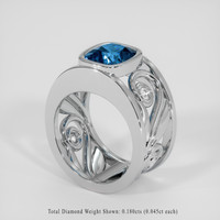 4.62 Ct. Blue Sapphire Ring, Platinum 950 2