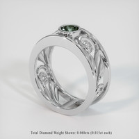 0.68 Ct. Sapphire Ring, Platinum 950 2