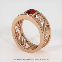 1.01 Ct. Ruby Ring, 14K Rose Gold 2