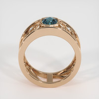 1.19 Ct. Greenish Blue Sapphire Ring, 14K Rose Gold 3