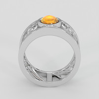 0.75 Ct. Orange Sapphire Ring, Silver 3