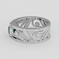 1.15 Ct. Greenish Blue Sapphire Ring, Silver 4