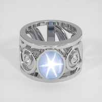 6.05 Ct. Blue Sapphire Ring, 10K White Gold 1