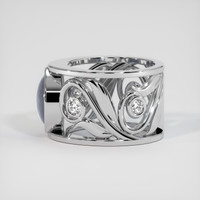 7.83 Ct. Bluish Grey Sapphire Ring, 14K White Gold 4