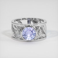 2.13 Ct. Bluish Purple Sapphire Ring, 14K White Gold 1