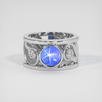 3.60 Ct. Bluish Purple Sapphire Ring, 14K White Gold 1