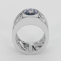 3.93 Ct. Bi Color / Parti Sapphire Ring, 14K White Gold 3