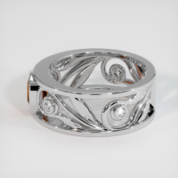 1.26 Ct. Orange Sapphire Ring, 14K White Gold 4