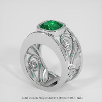 3.37 Ct. Emerald Ring, 18K White Gold 2