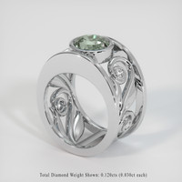 3.16 Ct. Bi Color Sapphire Ring, 18K White Gold 2