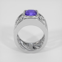 3.68 Ct. Bluish Purple Sapphire Ring, 18K White Gold 3