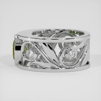 1.90 Ct. Yellowish Green Sapphire Ring, 18K White Gold 4