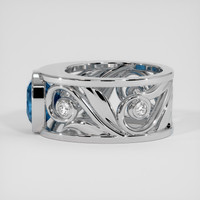 4.62 Ct. Blue Sapphire Ring, 18K White Gold 4