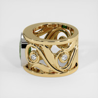 5.09 Ct. Green Sapphire Ring, 14K White & Yellow 4