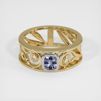 0.53 Ct. Violet Sapphire Ring, 14K White & Yellow 1
