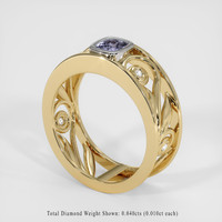 0.53 Ct. Violet Sapphire Ring, 14K White & Yellow 2
