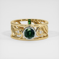 0.99 Ct. Green Sapphire Ring, 18K White & Yellow 1