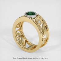 0.99 Ct. Green Sapphire Ring, 18K White & Yellow 2