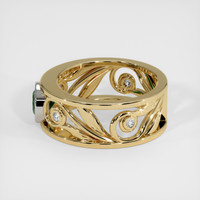 0.99 Ct. Green Sapphire Ring, 18K White & Yellow 4