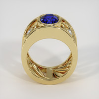 3.12 Ct. Blue Sapphire Ring, 14K Yellow Gold 3