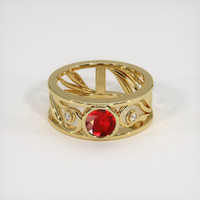 1.22 Ct. Ruby Ring, 14K Yellow Gold 1