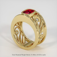 2.01 Ct. Ruby Ring, 14K Yellow Gold 2