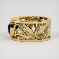 3.10 Ct. Blue Sapphire Ring, 14K Yellow Gold 4
