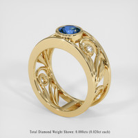 1.08 Ct. Sapphire Ring, 14K Yellow Gold 2