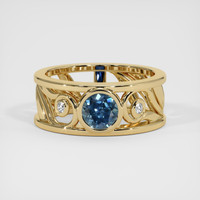 0.62 Ct. Sapphire Ring, 14K Yellow Gold 1