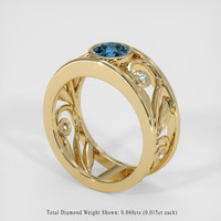 0.62 Ct. Sapphire Ring, 14K Yellow Gold 2