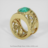 4.00 Ct. Emerald Ring, 18K Yellow Gold 2