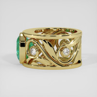 4.00 Ct. Emerald Ring, 18K Yellow Gold 4