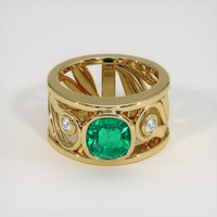 2.66 Ct. Emerald Ring, 18K Yellow Gold 1