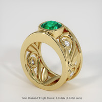 2.66 Ct. Emerald Ring, 18K Yellow Gold 2