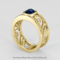 1.34 Ct. Gemstone Ring, 18K Yellow Gold 2