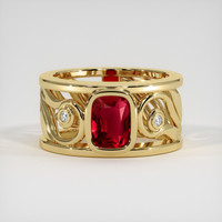 2.01 Ct. Ruby Ring, 18K Yellow Gold 1
