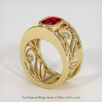 2.01 Ct. Ruby Ring, 18K Yellow Gold 2