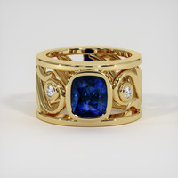 3.10 Ct. Blue Sapphire Ring, 18K Yellow Gold 1